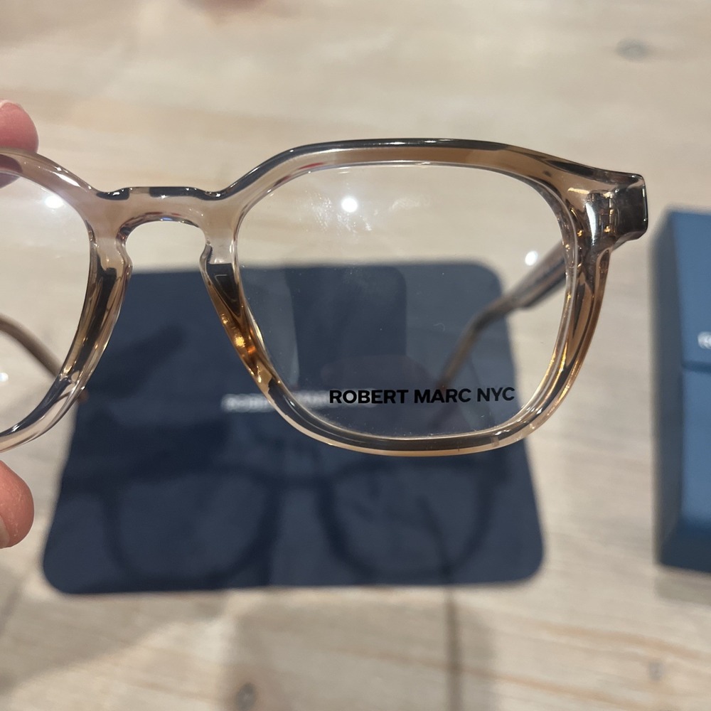 Robert Marc NYC 1037 Eyeglasses Frames 51-20-145 Coffee 494 Handmade in Japan - Picture 6 of 7